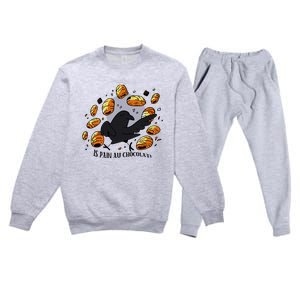 Bird Is Pain Au Chocolat Premium Crewneck Sweatsuit Set