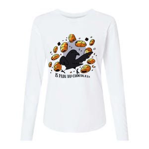 Bird Is Pain Au Chocolat Womens Cotton Relaxed Long Sleeve T-Shirt