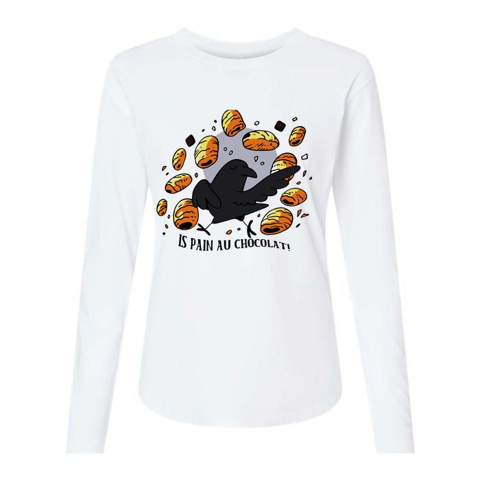 Bird Is Pain Au Chocolat Womens Cotton Relaxed Long Sleeve T-Shirt