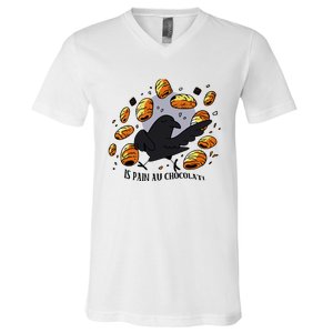 Bird Is Pain Au Chocolat V-Neck T-Shirt