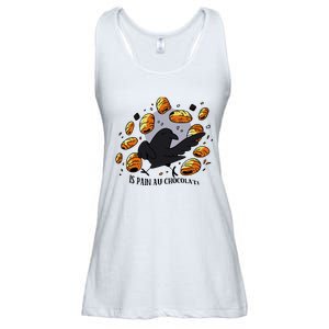 Bird Is Pain Au Chocolat Ladies Essential Flowy Tank