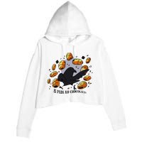 Bird Is Pain Au Chocolat Crop Fleece Hoodie