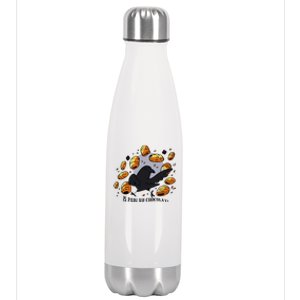 Bird Is Pain Au Chocolat Stainless Steel Insulated Water Bottle