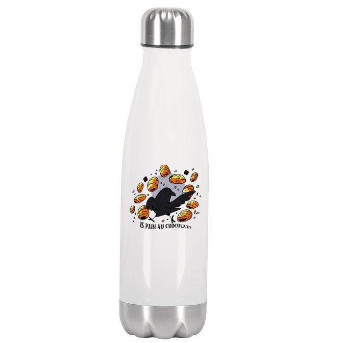 Bird Is Pain Au Chocolat Stainless Steel Insulated Water Bottle