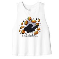 Bird Is Pain Au Chocolat Women's Racerback Cropped Tank