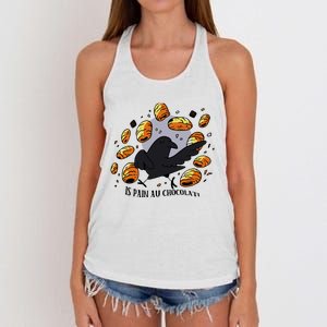 Bird Is Pain Au Chocolat Women's Knotted Racerback Tank