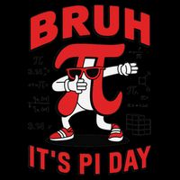 Bruh Its Pi Day Funny Math Humor Classroom Design Drawstring Bag