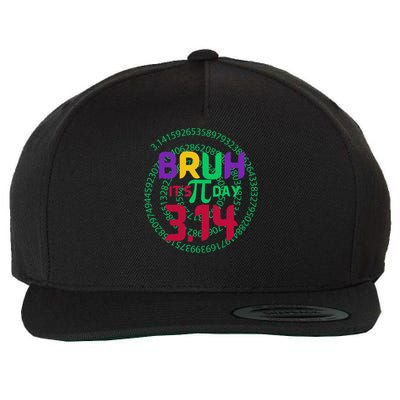 Bruh Its Pi Day Funny Pi Day Saying Math Teacher Wool Snapback Cap