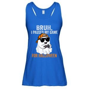 Bruh I Paused My Game For Halloween Funny Gaming Halloween Gift Ladies Essential Flowy Tank