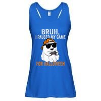 Bruh I Paused My Game For Halloween Funny Gaming Halloween Gift Ladies Essential Flowy Tank