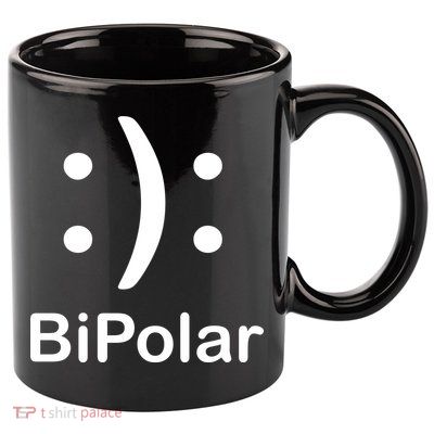 Bipolar Smiley 11oz C Handle Ceramic Mug
