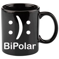 Bipolar Smiley 11oz C Handle Ceramic Mug