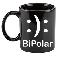 Bipolar Smiley 11oz C Handle Ceramic Mug