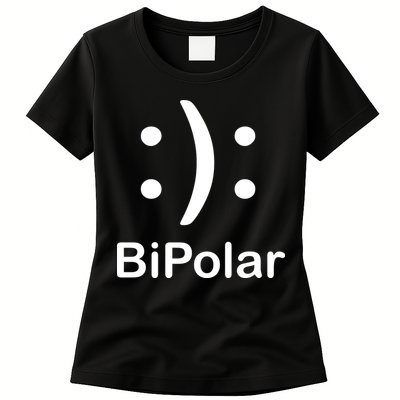 Bipolar Smiley Womens T-Shirt