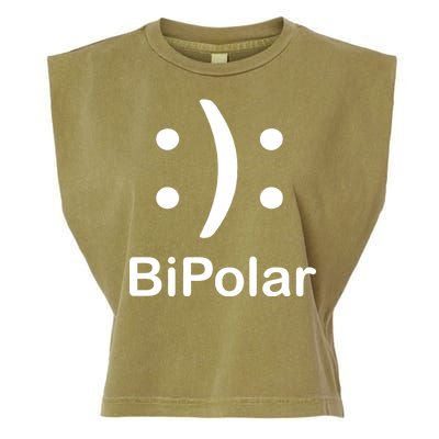 Bipolar Smiley Garment-Dyed Women's Muscle Tee