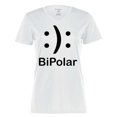 Bipolar Smiley Women's Momentum V-Neck T-Shirt