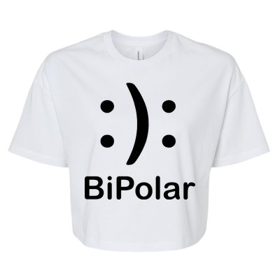 Bipolar Smiley Bella+Canvas Jersey Crop Tee