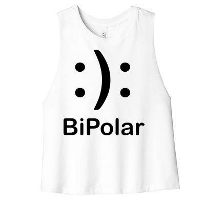 Bipolar Smiley Women's Racerback Cropped Tank