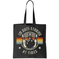 Bowling Im Quite Striking Funny Vintage Bowler Pun Tote Bag