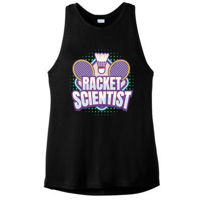 Badminton I Racket Scientist I Badminton Racket Shuttlecock Cool Gift Ladies PosiCharge Tri-Blend Wicking Tank