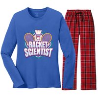 Badminton I Racket Scientist I Badminton Racket Shuttlecock Cool Gift Women's Long Sleeve Flannel Pajama Set 