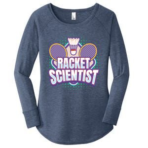 Badminton I Racket Scientist I Badminton Racket Shuttlecock Cool Gift Women's Perfect Tri Tunic Long Sleeve Shirt