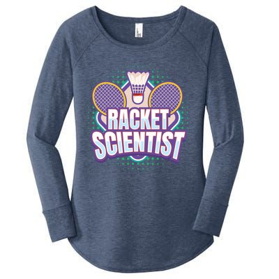 Badminton I Racket Scientist I Badminton Racket Shuttlecock Cool Gift Women's Perfect Tri Tunic Long Sleeve Shirt