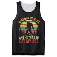 Bigfoot Is Real And He Tried To Eat My Ass Mesh Reversible Basketball Jersey Tank