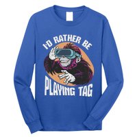 Bruh Id Rather Be Playing Tag Monkey Long Sleeve Shirt