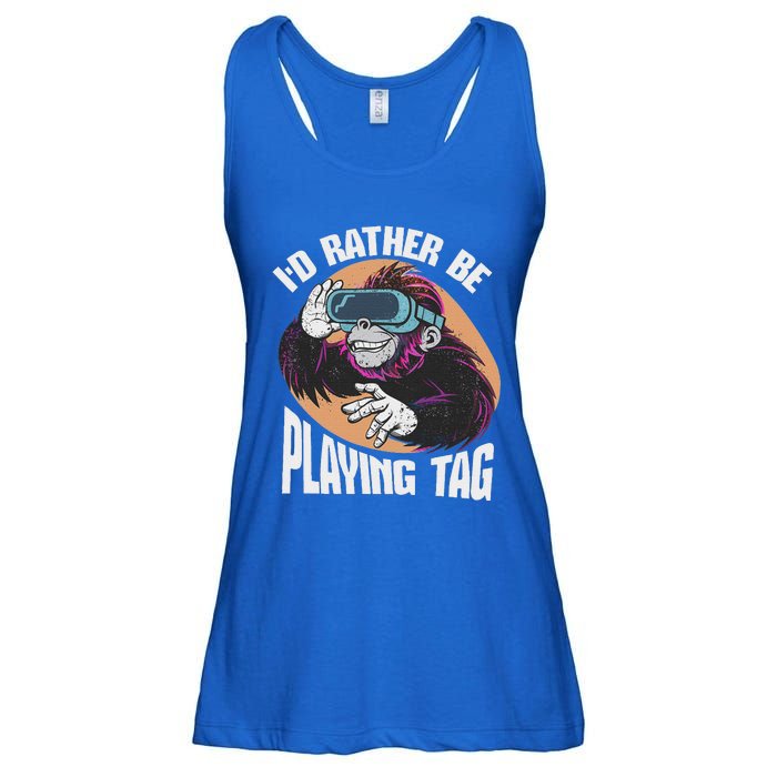 Bruh Id Rather Be Playing Tag Monkey Ladies Essential Flowy Tank