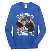 Bruh Id Rather Be Playing Tag Monkey Tall Long Sleeve T-Shirt