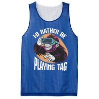 Bruh Id Rather Be Playing Tag Monkey Mesh Reversible Basketball Jersey Tank