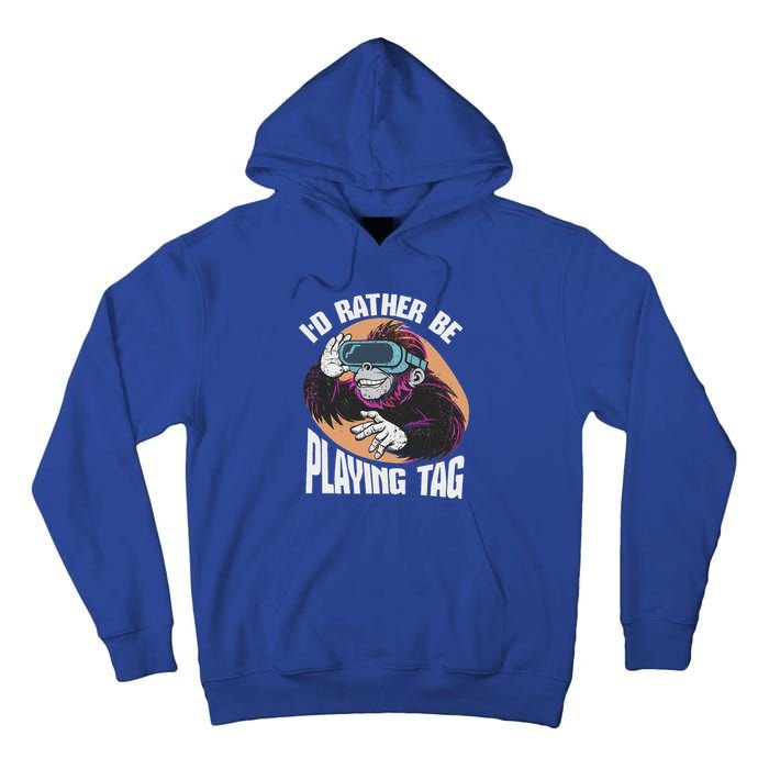 Bruh Id Rather Be Playing Tag Monkey Tall Hoodie