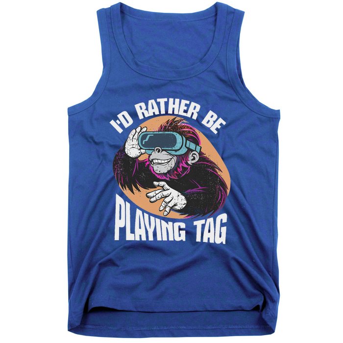 Bruh Id Rather Be Playing Tag Monkey Tank Top