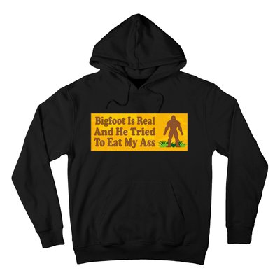 Bigfoot Is Real And He Tried To Eat My Ass Funny Hoodie