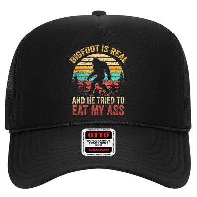 Bigfoot Is Real And He Tried To Eat My Ass Funny Sasquatch Trucker Hat