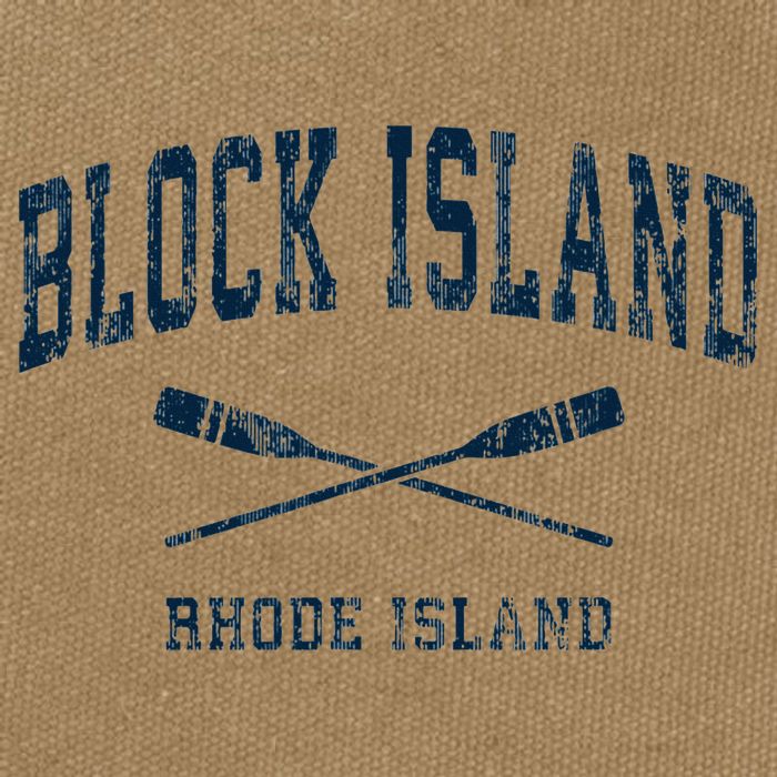 Block Island Rhode Island Vintage Nautical Paddles Sports Oa Cotton Canvas Backpack