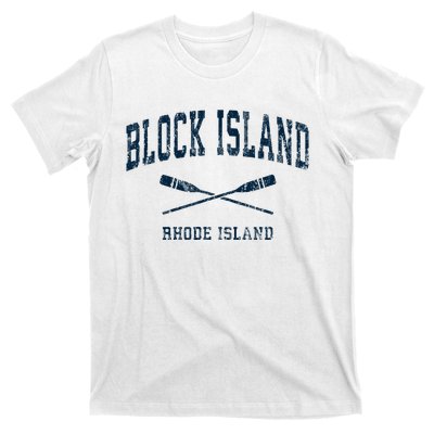 Block Island Rhode Island Vintage Nautical Paddles Sports Oa T-Shirt