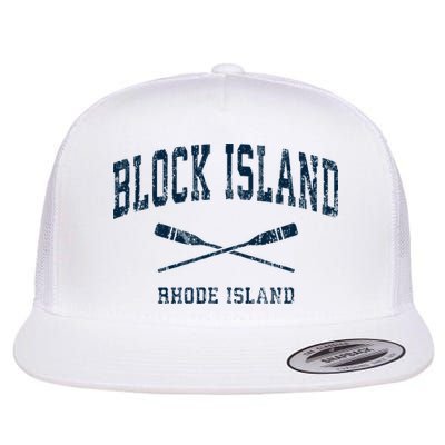 Block Island Rhode Island Vintage Nautical Paddles Sports Oa Flatbill Hat
