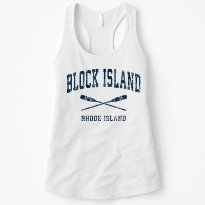 Block Island Rhode Island Vintage Nautical Paddles Sports Oa Womens Tank Top