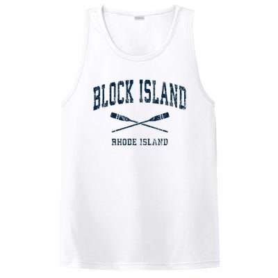 Block Island Rhode Island Vintage Nautical Paddles Sports Oa PosiCharge Competitor Tank