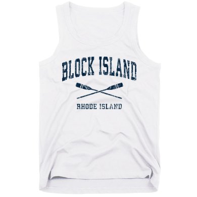 Block Island Rhode Island Vintage Nautical Paddles Sports Oa Tank Top