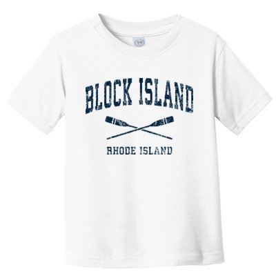 Block Island Rhode Island Vintage Nautical Paddles Sports Oa Toddler T-Shirt