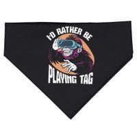 Bruh ID Rather Be Playing Tag Monkey Video Game Gorilla USA-Made Doggie Bandana