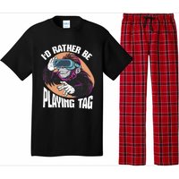 Bruh ID Rather Be Playing Tag Monkey Video Game Gorilla Pajama Set