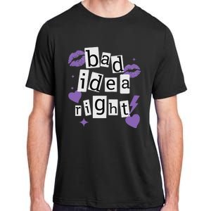 Bad Idea Right Purple Butterflies Lips Adult ChromaSoft Performance T-Shirt