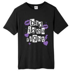 Bad Idea Right Purple Butterflies Lips Tall Fusion ChromaSoft Performance T-Shirt