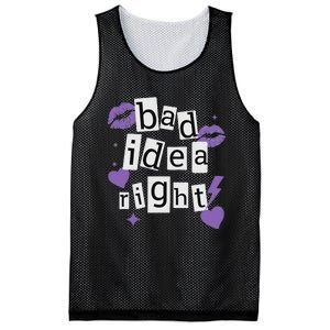 Bad Idea Right Purple Butterflies Lips Mesh Reversible Basketball Jersey Tank