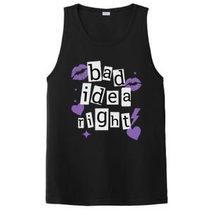 Bad Idea Right Purple Butterflies Lips PosiCharge Competitor Tank