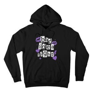 Bad Idea Right Purple Butterflies Lips Tall Hoodie